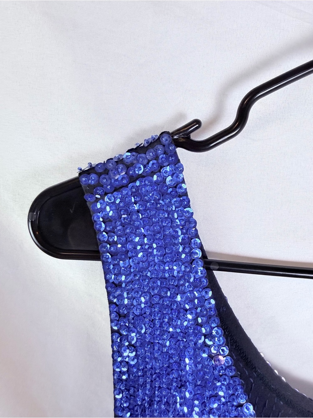 Vintage I.D.E. Royal Blue Sequin Mini Dress S Y2K Party Cocktail Bodycon - Picture 5 of 8